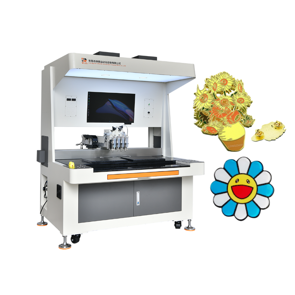 Patriotic enamel pin badge  coloring machine